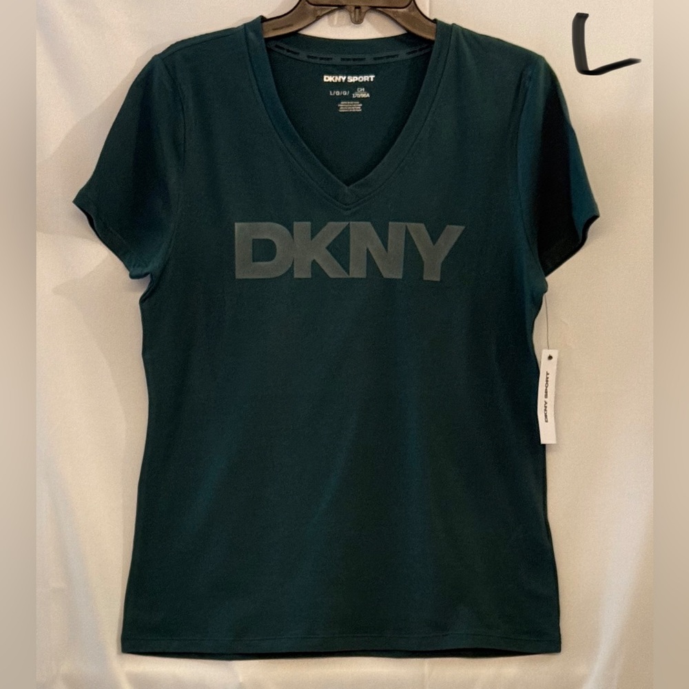 DKNY Sport V-Neck Tee - Dark Teal